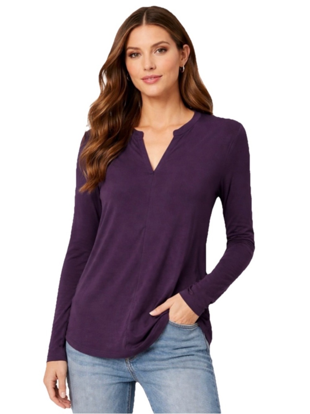 Capsule 121 Women’s Blue Bamboo Long Sleeve Shirt Size Medium